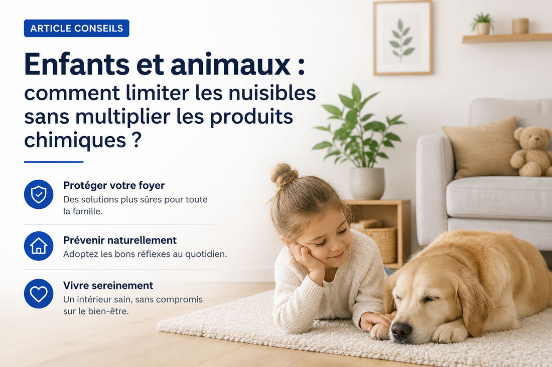 Enfants et animaux : comment limiter les nuisibles sans multiplier les produits chimiques ?