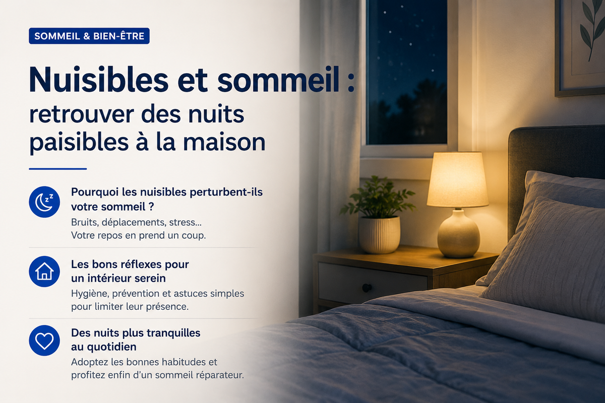 Vous avez du mal à dormir à cause des nuisibles ? Voici comment retrouver des nuits plus sereines