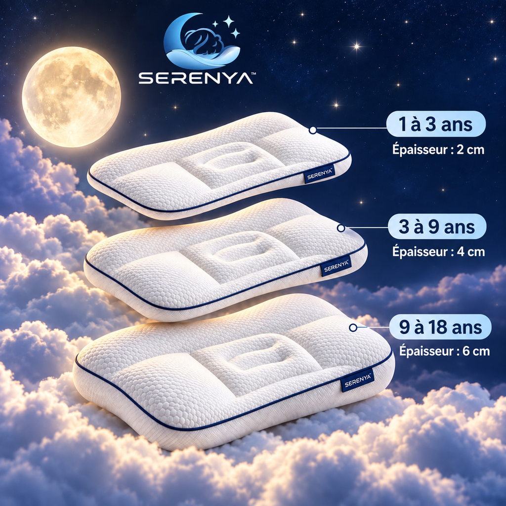 Serenya™ – Oreiller ergonomique pour enfant