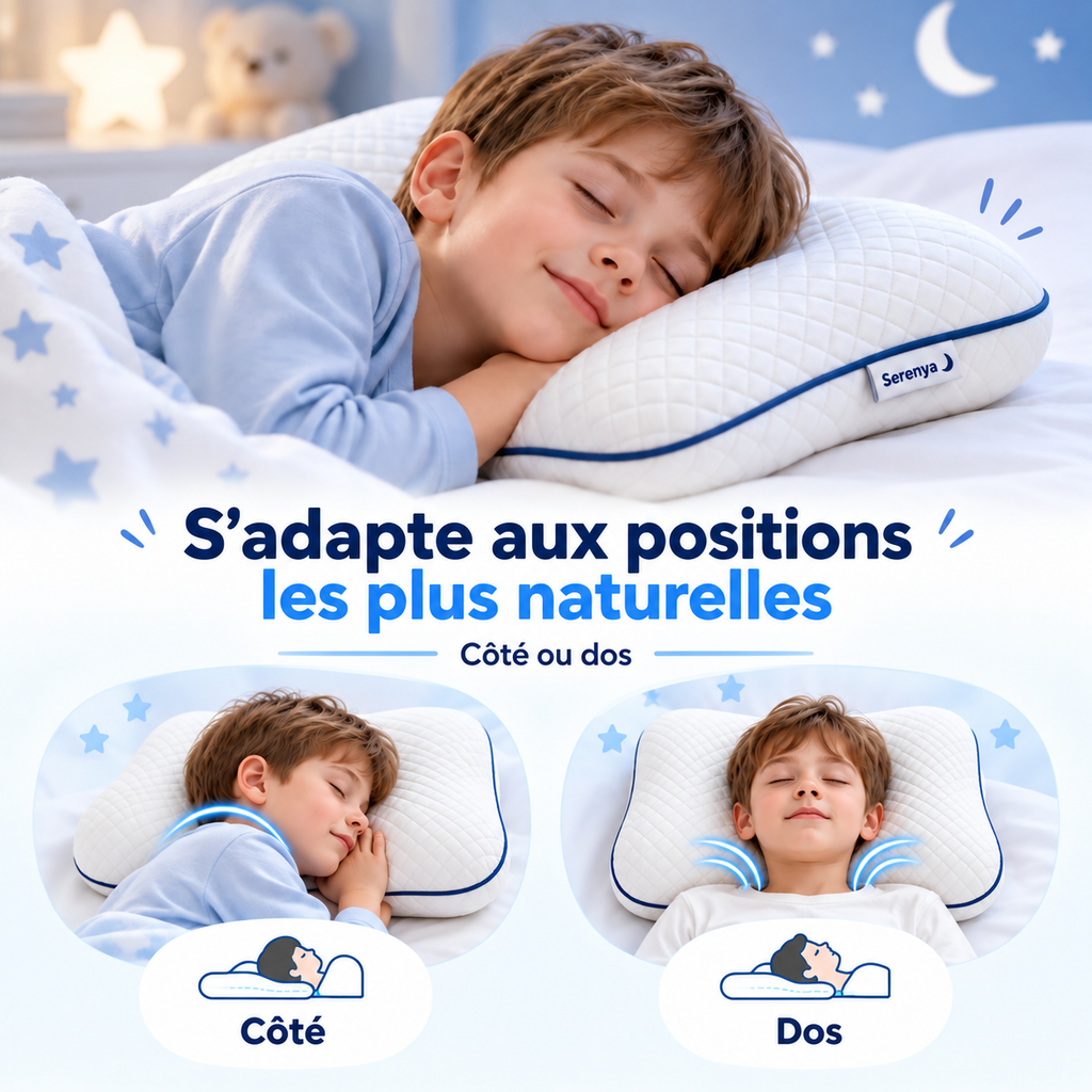 Serenya™ – Oreiller ergonomique pour enfant