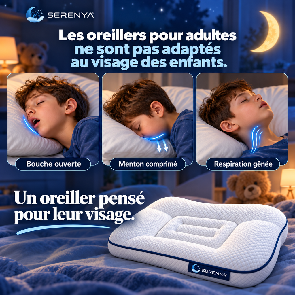 Serenya™ – Oreiller ergonomique pour enfant